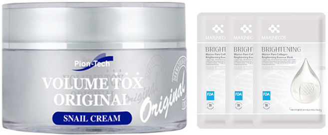 [본사 정품 단독] 신형 파이온텍 볼륨톡스 오리지널 달팽이크림(50ml)+마린 콜라겐 마스크팩 3매 단독 증정! 구 프레스티지 스네일 크림 촉촉 탱탱의 끝판왕, 1개, 50ml