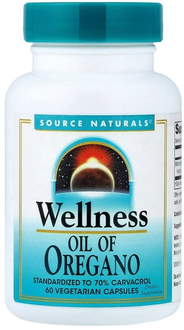소스내츄럴스 Wellness 오레가노 오일 60 베지 캡슐 비건 카르바크롤 글루텐프리, 1개, 60정 - 쿠팡