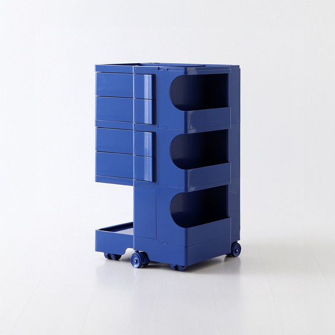 마켓비 빙그리 회전서랍 트롤리 4단 당일발송 32526, 블루