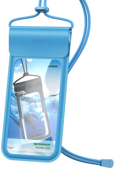 유그린 스마트폰 휴대폰 아이폰 IPX8 방수팩, 1개, 블루(고급형)
