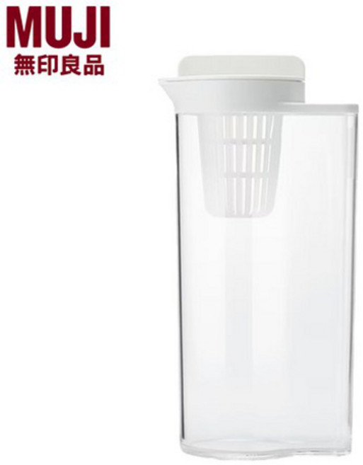 무인양품 무지 아크릴 냉수통 물병 물통 2L, 1개