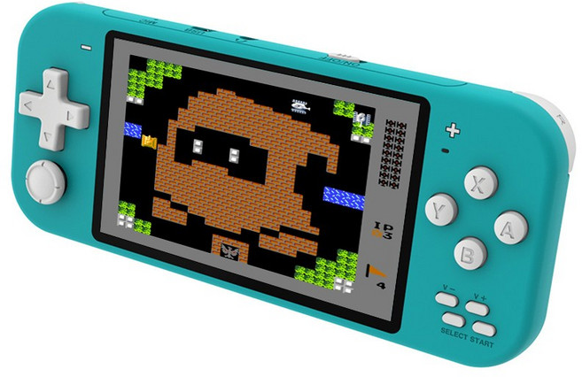 SorJar 게임기 휴대용 5000종 고화질 고전게임 4.3 인치 지원 한글, 녹색