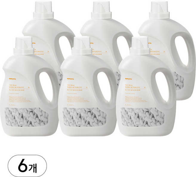 리피트인 클린부스트 효소 중성 울세제 본품, 3L, 6개