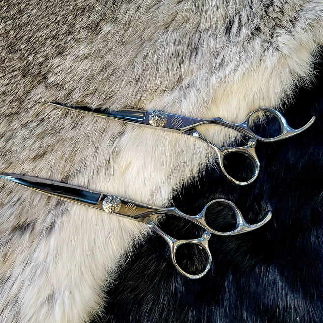 [HAN가위] 미용 전문 가위 블런트 커트 가위 (5.5인치 6인치) /헤어 전문가용 디자이너용 미용실, 블런트 커트가위 6인치, 1개