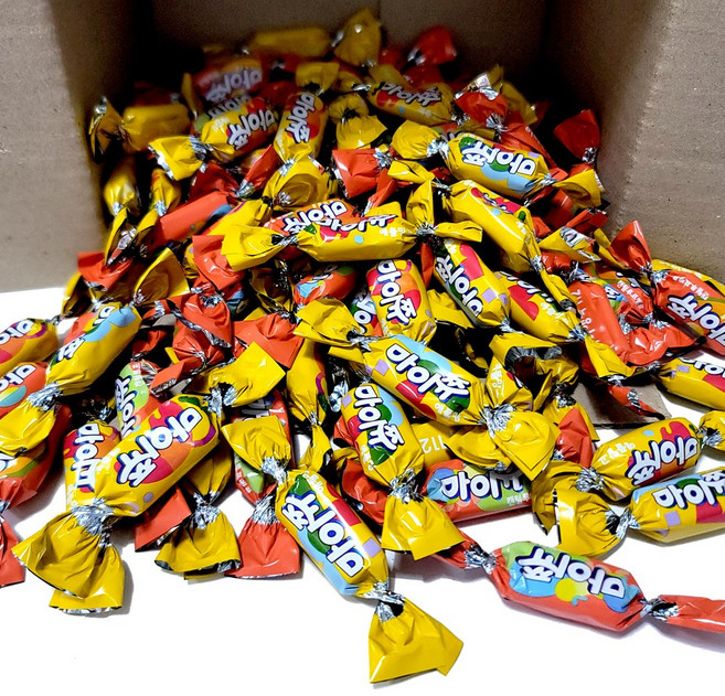 크라운 마이쮸 캔털루프 멜론 + 애플 망고 1060g (대략 250개)대용량 학교간식