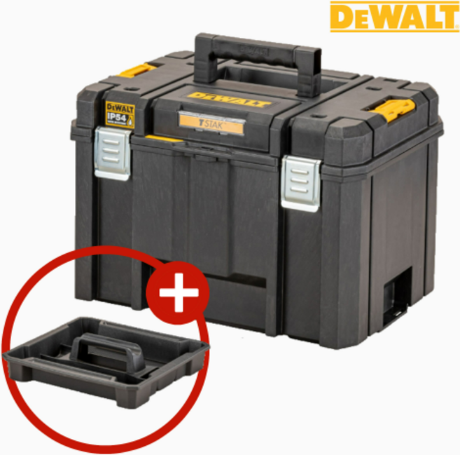 디월트 티스텍 IP54 공구함 Vl DWST83346-1 부품함 공구박스 방수방진, 1개
