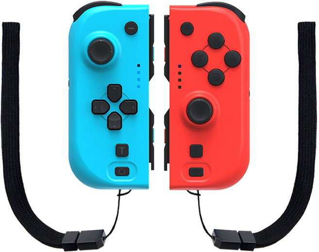 닌텐도 스위치 /스위치2 조이콘 /NFC /자이로 /깨우기기능 /무선터보 오토연사 /그립콘 /DOBE, 네온레드블루, 1개
