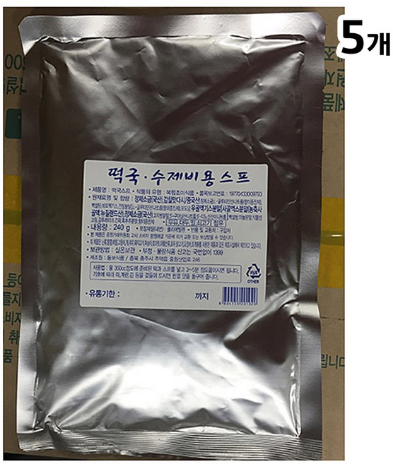 대량 수제비 육수 분말 240g 소스 떡국 베이스, 5개