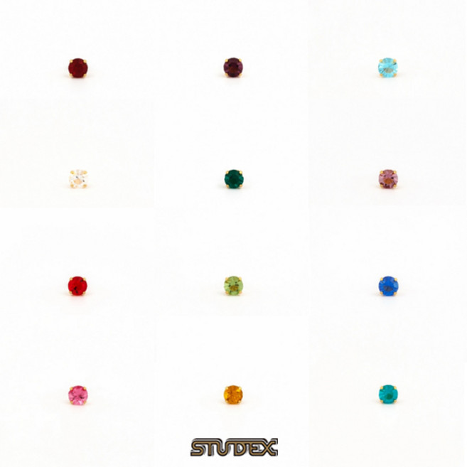 스와로브스키 크리스탈 멸균 무알러지 탄생석 귀걸이 스터덱스