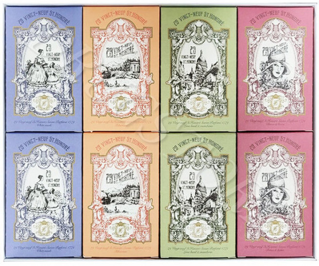 뱅네프 생토노레 사봉 파퓨메 1779 8종 세트 향수 비누, 135g