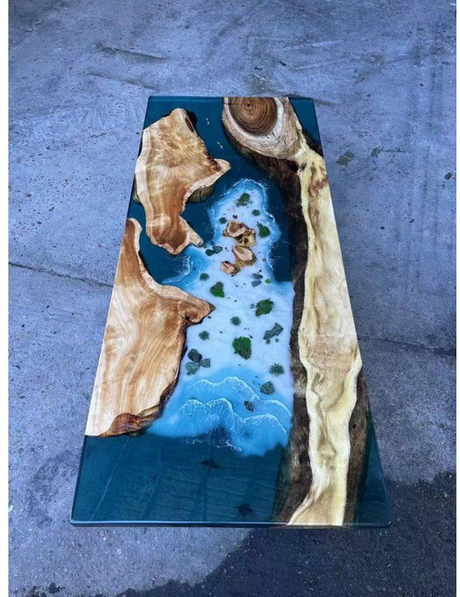 레진테이블 원목 식탁 에폭시테이블 아트 우드슬랩 카페 인테리어, 5x5x5cm, 4cm, 맞춤형 스타일 6