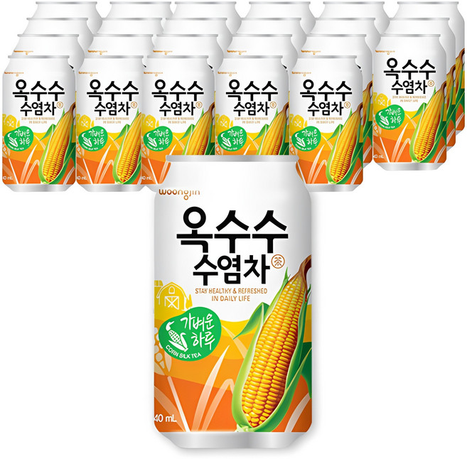 웅진 옥수수수염차, 340ml, 24개