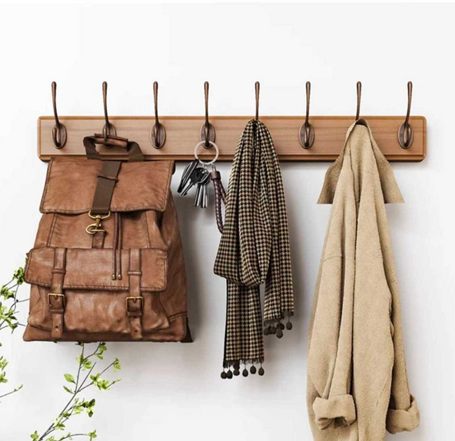 벽옷걸이 8구, 밤색, 1개