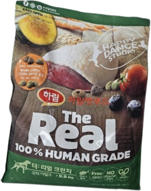 하림펫푸드 더리얼 그레인프리 크런치 어덜트 강아지사료, 오리, 5.8kg, 2개