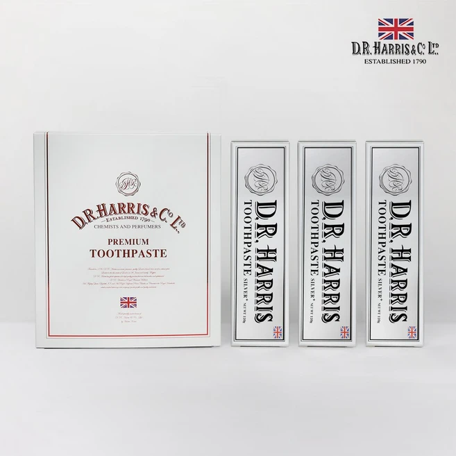 디알해리스 은치약 실속선물세트(120g 3개) 99% 은함유 충치 구취 잇몸질환예방, 3세트, 120ml - 쿠팡