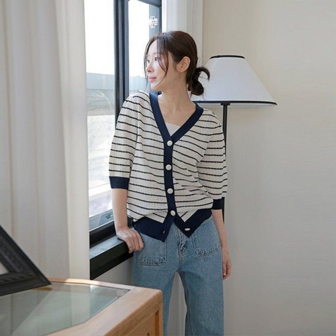 [최초가 109000원]린넨 블렌드 나탈리 브이넥 니트3종세트