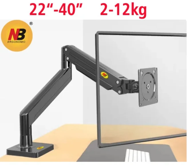 NB G40 가스 스프링 암 22-40인치 스크린 모니터 홀더 360도 회전 3-12KG 3-15kgs 마운트, 01 빠른  Mainland, 05 BLACK G42