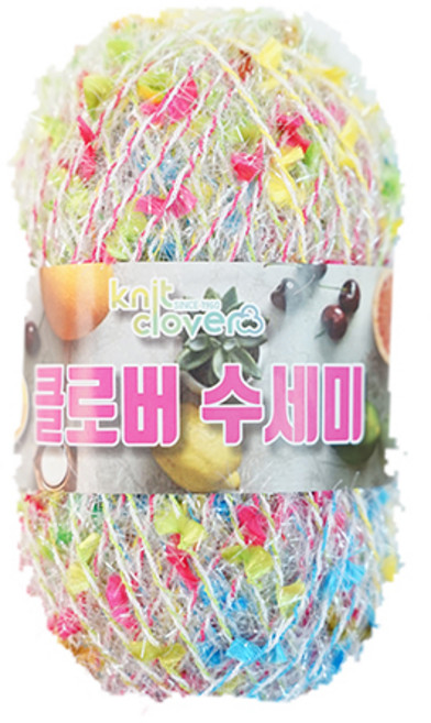 클로버 수세미실 80g, 117 화이트(혼합), 1개