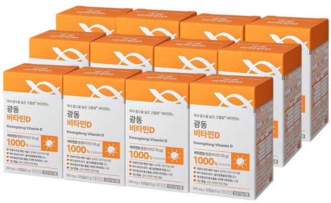 광동 비타민D 4000IU, 12개, 30정