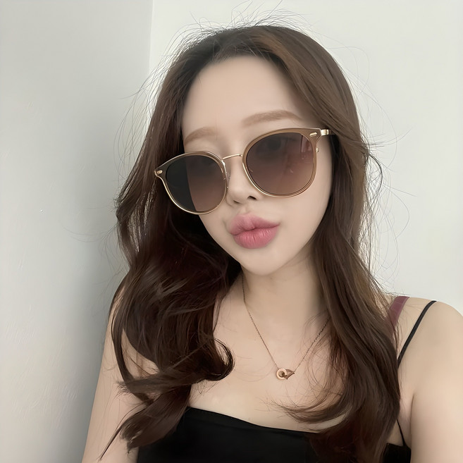바나나2 남녀공용 라운드 투톤 선글라스