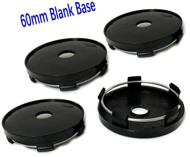 56mm 60mm 65mm 68mm 블랙 실버 블랭크베이스 로고 없음 자동차 휠 림 센터 허브 캡 커버 스타일링 장식 액세서리 4 개입, [03] 4Pcs 60mm Black Cap, 4Pcs 60mm Black Cap