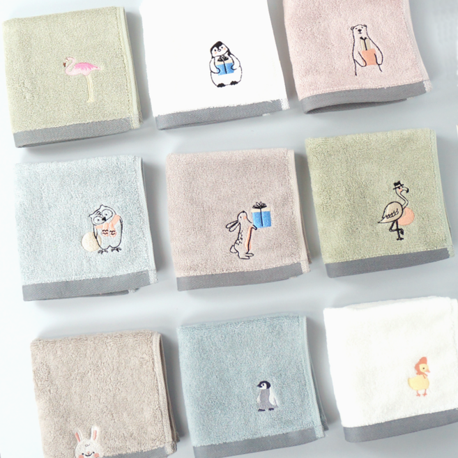 국산 오름바름 (밤나무모달) 어린이집 고리타올 (5장) 개인손수건 유치원 주방 핸드타올 생일 졸업 선물 답례품 핸드타월, 미스 홍학(그린), 5장