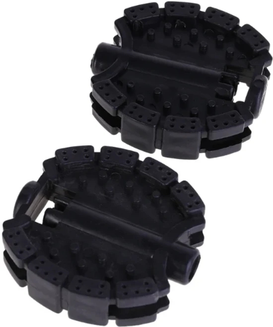 퀘실로 1쌍 자전거 크랭크 프로텍터 크랭크셋 캡 실용적인 보호용 솔리드 커버 교체 부품 예비 사이클링, Black, 03 Black