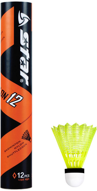 스타 배드민턴 나일론셔틀콕 플라스틱셔틀콕 레저용 야외용 12P