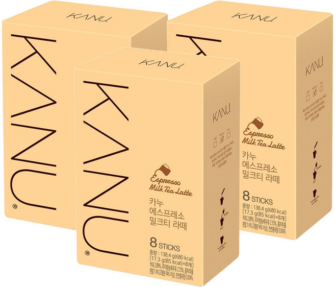 동서식품 카누 에스프레소 밀크티라떼, 17.3g, 8개입, 3개
