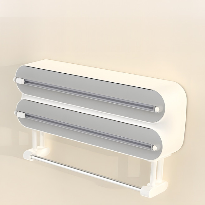 슬라이딩 부착식 랩 호일 커팅기, 1개, 그레이