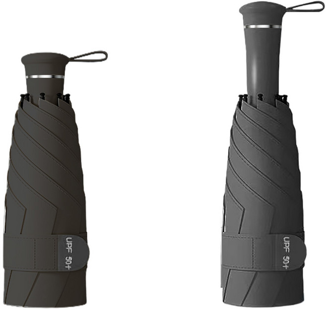 별의 바다 UV 99.9% 차단양 자외선차단 초경량 텔레스코픽 핸들 4세대 5단 접이식 미니 접이식 우산 양산 겸용