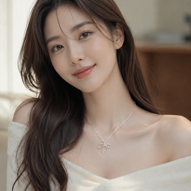엔웨스트 알러지방지 리본 목걸이