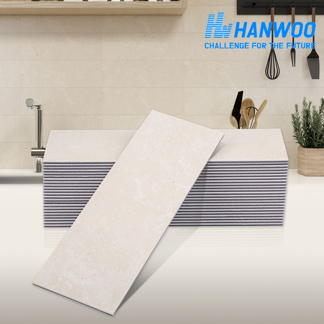 HANWOO 인테리어 붙이는 데코 타일 주방 욕실 화장실 마블 시트지, BPT210