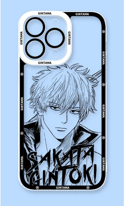 [호환] 은혼 긴토키 카구라 신파치 카무이 요로즈야 신센구미 아이폰 케이스 전체렌즈보호 투명 케이스 iPhone 12 13 14 시리즈