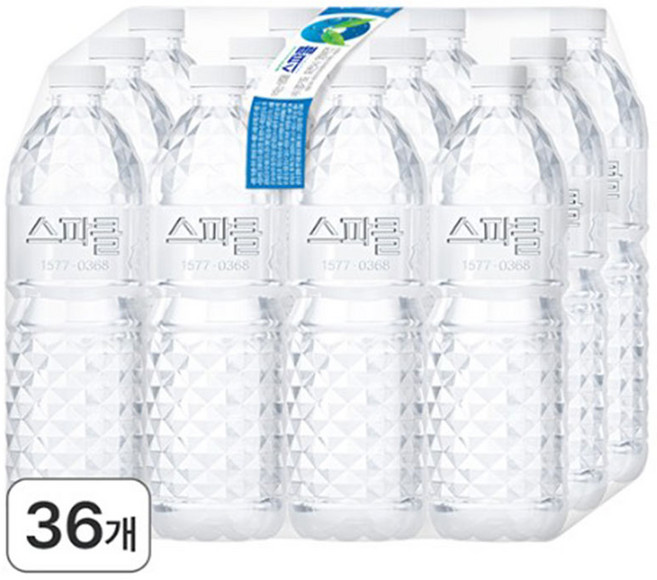 스파클 무라벨 천연암반수 안전한생수 깨끗한물 미네랄워터, 1L, 108개