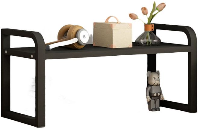 레디박스 책상 주방 욕실 정리 다용도 소형 수납 스탠드 선반 1단, 블랙, 1개