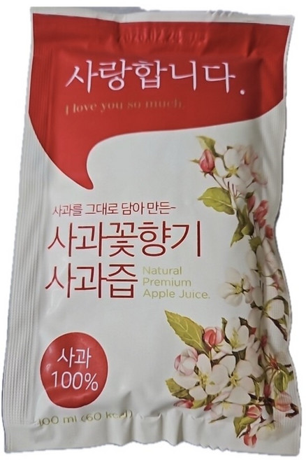 사과꽃향기 사과즙, 100ml