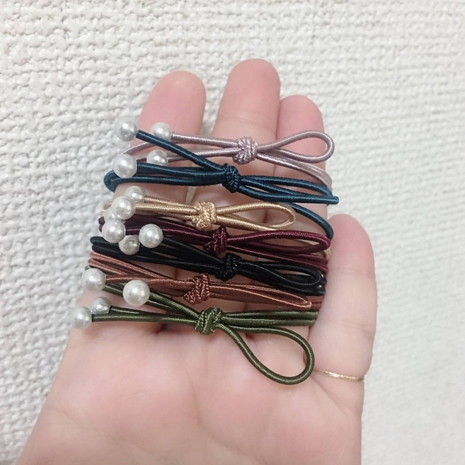 兩用 珍珠髮圈 髮繩 高彈性 名媛風