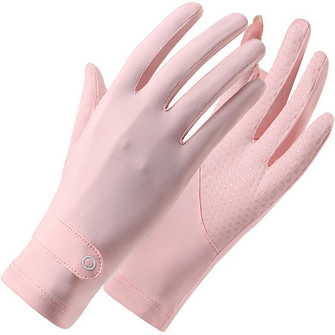 고맙토다 여성 자외선차단 미끄럼방지 아이스 쿨장갑 골프 등산 운전 장갑, 5.(올핑크)x1, 1개