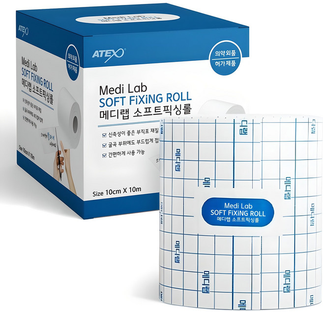아텍스 메디랩소프트픽싱롤 부직반창고, 1개입, 1개