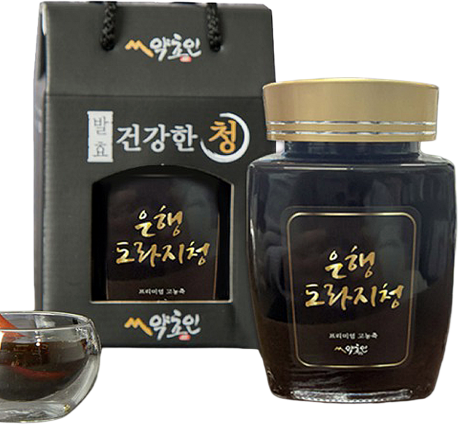 약초인 국내산 은행도라지청 대용량 1kg 선물상자 포함 국산 도라지 진액 기관지에 좋은 도라지청, 1개, 1개입