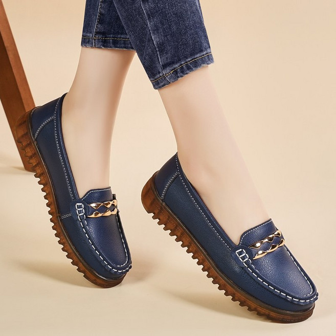 여성 가죽 로퍼 발편한 여성 구두 슬립온 푹신푹신 플랫 슈즈 가볍고 단화 발편한 여성 단화 발편한 여성 슬립온 발편한 여성 신발 여성 가을 구두 데일리 캐주얼 스니커즈289