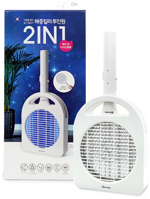 삼정 해충킬러 투인원 전기모기채 거치형 유인램프, 단품