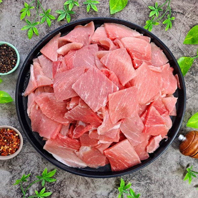 국내산 돼지고기 뒷다리살 후지 제육용 5mm 두께 2kg, 1개