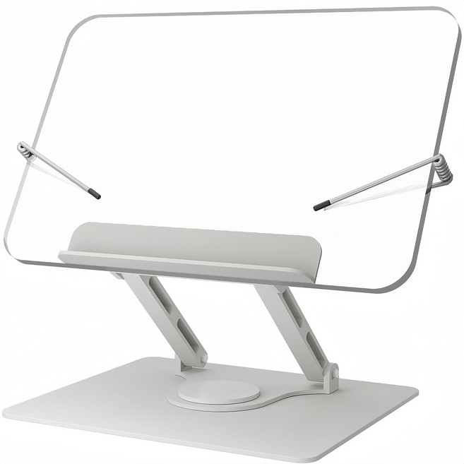 OYEAH 다용도 360도 회전 높이 조절 접이식 독서대, 아크릴