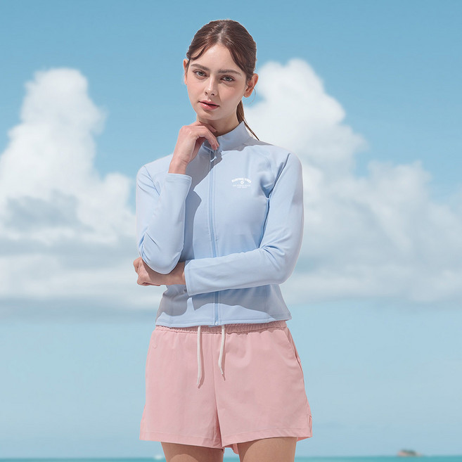 서프닉 여성래쉬가드세트 집업+보드숏 YSBe5201+YSBe4102