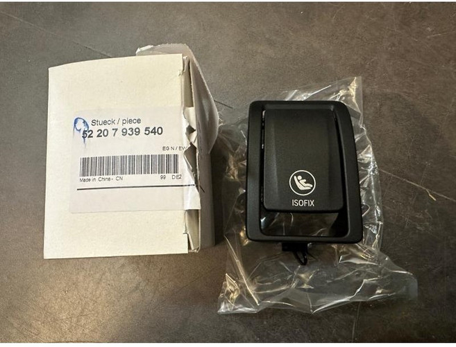 BMW 오리지널 순정 전차종 아이소픽스 isofix 뒷좌석 시트 고정 커버, 1개, 52207939540