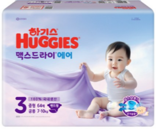 하기스 맥스드라이 에어 밴드형 기저귀 아동용, 3단계, 512매
