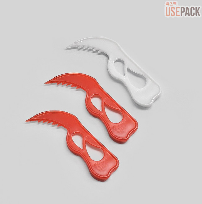 유즈팩 일회용 BW 랩칼 5000개 BOX 빨강 실링필름 배달 랩 나이프, 5개, 1000개