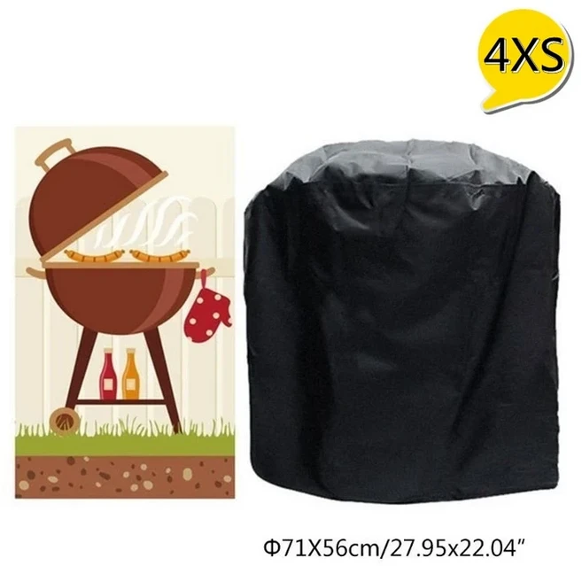 바베큐 가스 그릴 커버 UV 보호 내구성이 편리함 Weber Char Broil 가구 커버에 블랙, 1개, 4XS